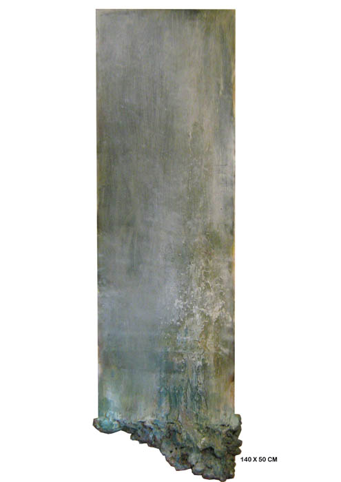 C_buz Annamária, cim nélkül, vegyes technika,  140 x 50 cm, 2011 