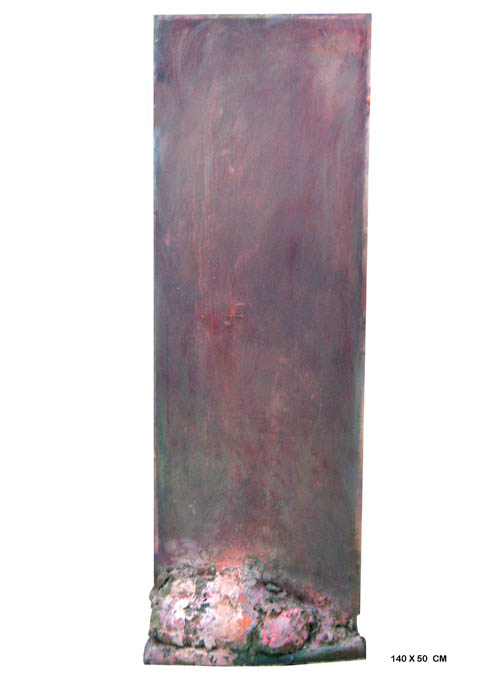 C_buz Annamária, cim nélkül, vegyes technika, 50 x 140 cm, 2011